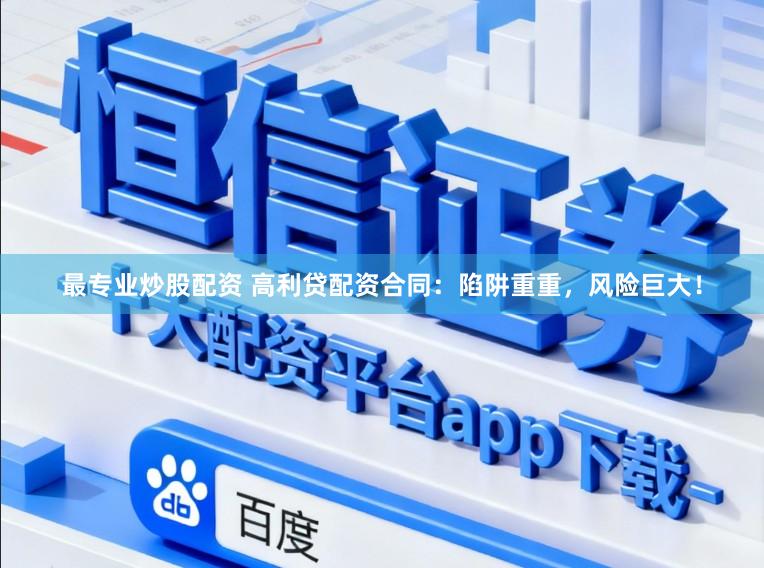 最专业炒股配资 高利贷配资合同：陷阱重重，风险巨大！
